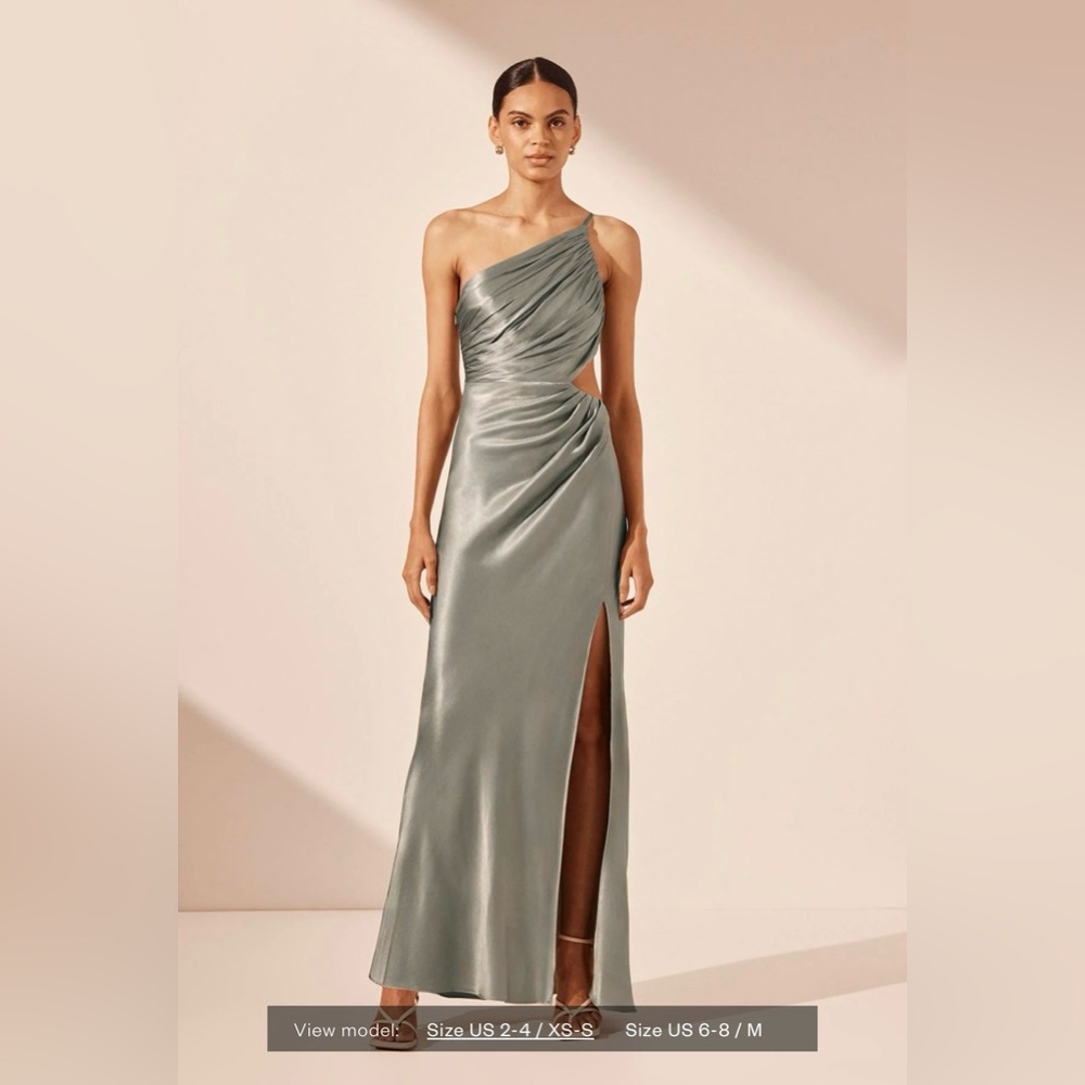 Shona Joy- La Lune Asymmetrical Gathered Maxi